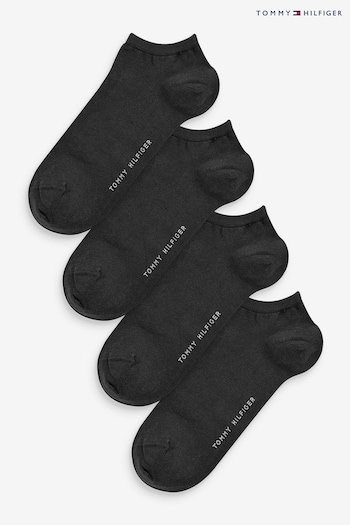 Tommy Culotte Hilfiger Black Women Sneaker Socks 4 Pack (C47558) | £18