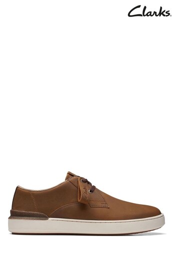 Clarks Brown Beeswax Court Lite Khan Shoes (C47770) | £80
