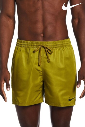 Nike Khaki Green Logo Tape 5 Inch Swim Shorts (C47780) | £40