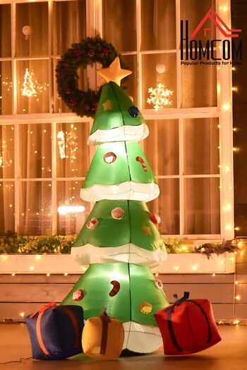 Homcom Green 7ft Inflatable Christmas Tree with Presents Decoration (C47810) | £62
