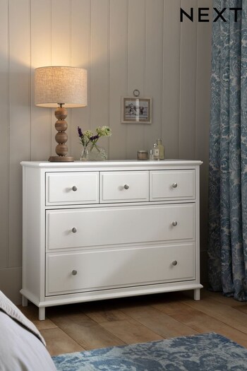 Cream Carrington Painted Wide Chest of Drawers (C47813) | £599