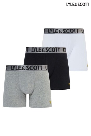 Lyle & Scott Christopher Premium Black Underwear Trunks 3 Pack (C47973) | £33