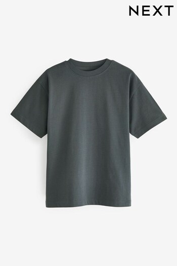 Charcoal Grey Short Sleeve Relaxed Fit T-Shirt (3-16yrs) (C48183) | £5 - £8