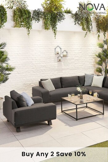 Nova Outdoor Living Grey Outdoor Fabric Lounge Chair (C48305) | £800
