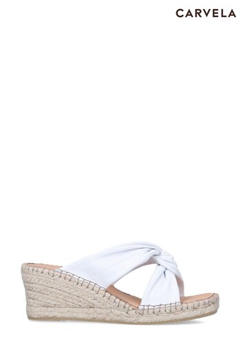 Carvela Comfort White Twist Sandals (C48445) | £119