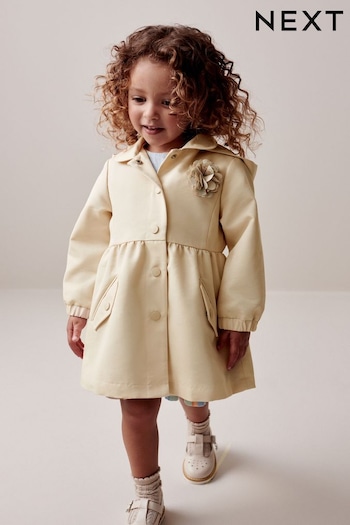 Stone Shower Resitant Corsage Trench Coat (3mths-7yrs) (C48446) | £22 - £26