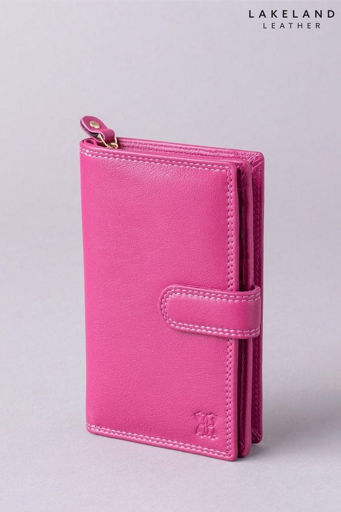 Pink leather cheap purse