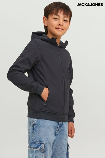 JACK & JONES Black Soft Shell Hooded Jacket (C48904) | £36