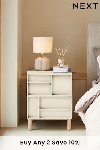 Cream Finsbury 2 Drawer Bedside Table (C48988) | £165