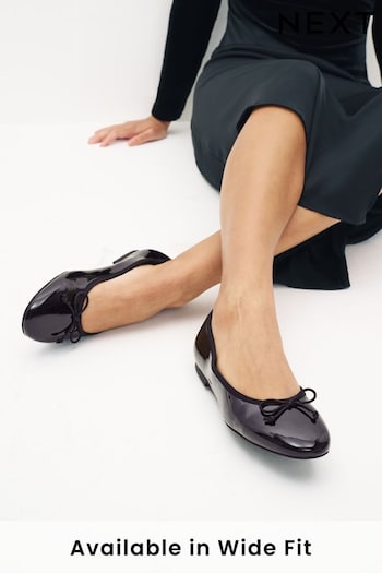 Black Regular/Wide Fit Forever Comfort® Ballerina Shoes Crockett (C49049) | £22
