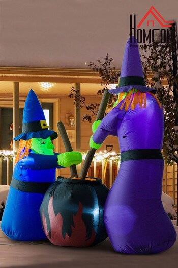 Homcom Blue Inflatable Halloween Witch Decoration (C49112) | £67