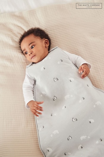 The White Company Grey Organic Cotton Lumi And Snowy Sleeping Bag (C49217) | £38