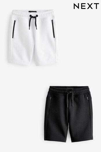 Black/White 2 Pack Technical Shorts (3-16yrs) (C49219) | £18 - £28