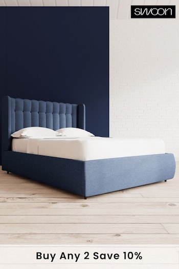 Swoon Houseweave Navy Blue Kipling Divan Bed (C49273) | £1,229 - £1,319