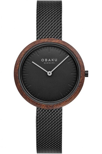 Obaku Ladies Trae Lille Black Ultra-Slim Watch (C49315) | £169
