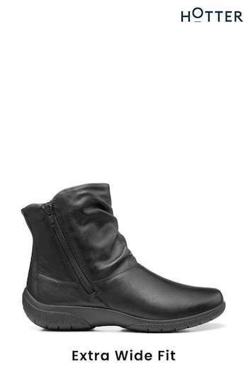 Hotter Black Hotter Whisper X Wide Black Zip Fastening Boots (C49382) | £99