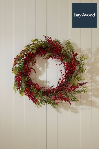 Bayswood Green Wreath 50cm (C49447) | £25