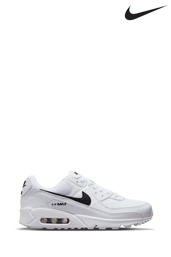 Nike White/Black Air Max 90 Trainers (C49454) | £145