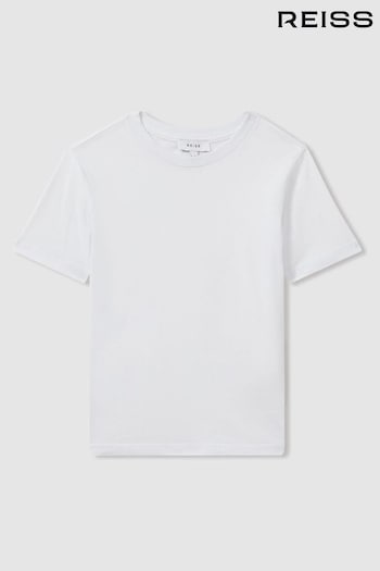 Reiss White Bless Junior Crew Neck T-Shirt (C49488) | £9
