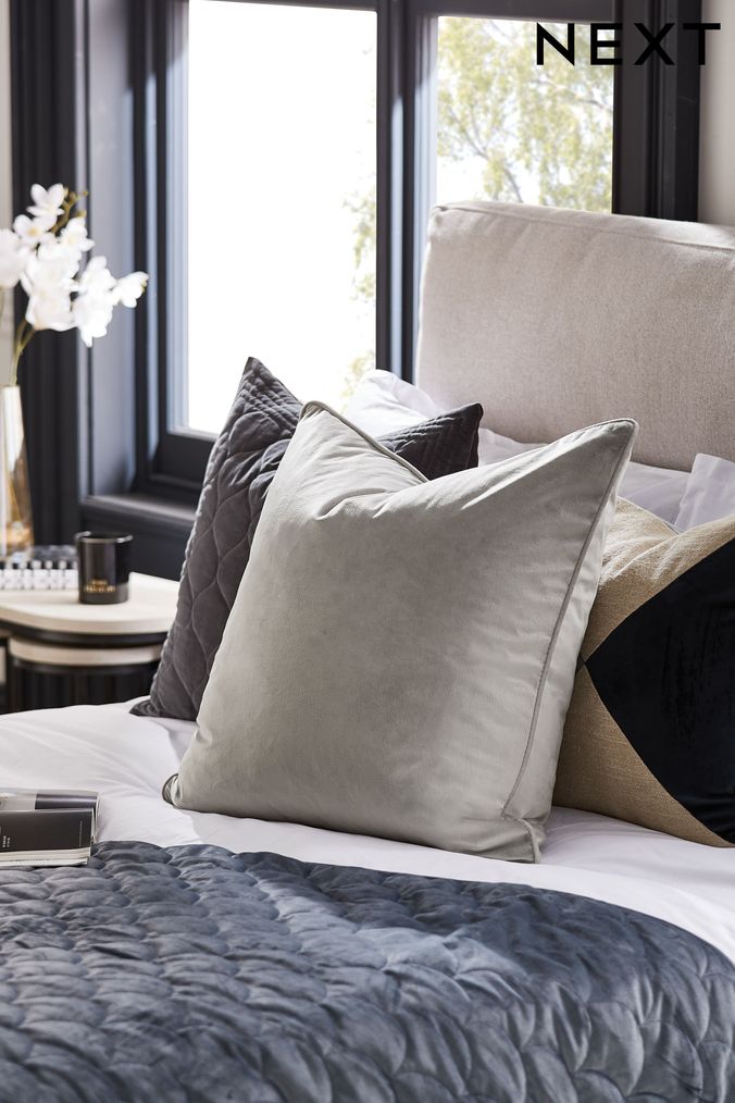 Silver new arrivals bed cushions