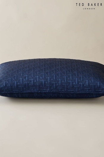 Ted Baker Blue T Quilted Polysatin Cushion (C49585) | £45