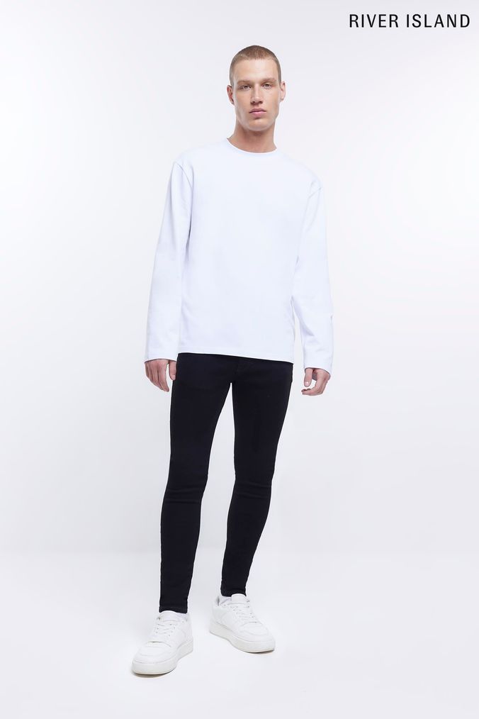 Mens super discount skinny leather jeans