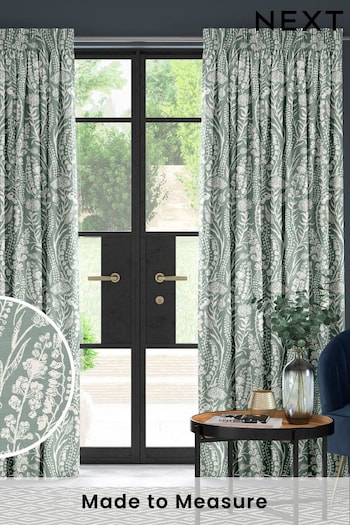 Green Jarrod Made To Measure Curtains (C49890) | £61