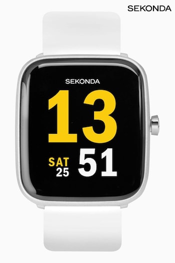 Sekonda Motion White Silicone Strap Smart Watch (C49902) | £60