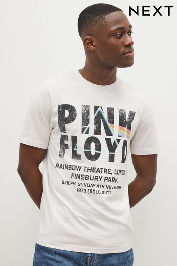 Ecru Pink Floyd Licence Print T-Shirt (C49908) | £22