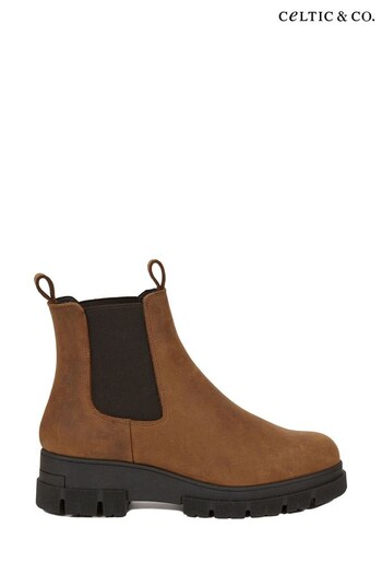 Celtic & Co. Chunky Chelsea Brown Ankle Boots (C50088) | £165
