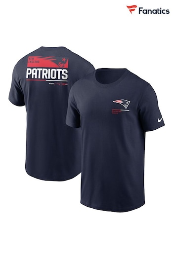 Nike Blue Fanatics New England Patriots Nike Essential Team Incline T-Shirt (C50124) | £28