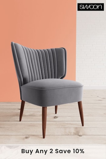 Swoon Easy Velvet Granite Grey Duke Chair (C50369) | £459