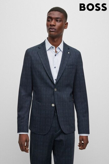 BOSS Blue Slim Fit Suit Jacket (C50456) | £349