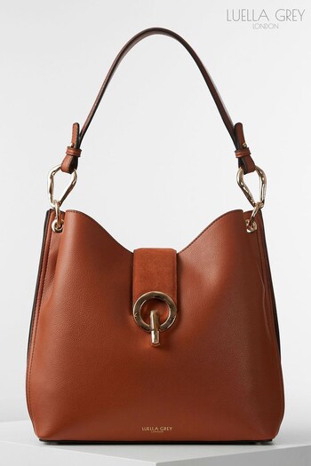 Luella Grey Brown Lottie Hobo Bag (C50470) | £120