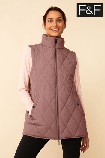 F&F Pink Diamond Quilted Gilet (C50504) | £26