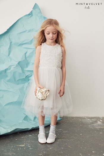 Mint Velvet White Tulle Bridesmaid Dress (C50629) | £60 - £68