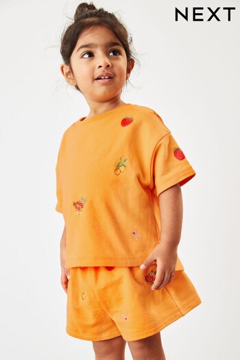 Orange T-Shirt and Short Set (3mths-7yrs) (C50645) | £5.50 - £7