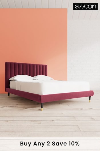 Swoon Easy Velvet Bordeaux Red Porlock Bed (C50701) | £909 - £1,019