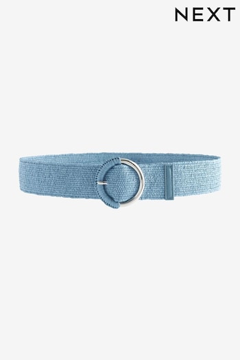 Blue Raffia Wide Belt (C50751) | £16