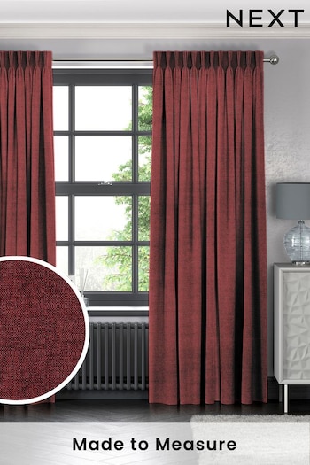 Crimson Red Paso Made To Measure Curtains (C50837) | £61