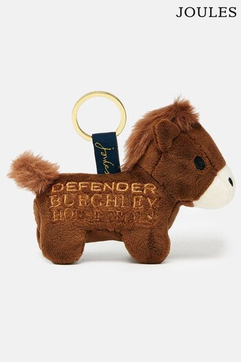 Joules Official Burghley Brown Plush Horse Key Ring (C50897) | £12.95