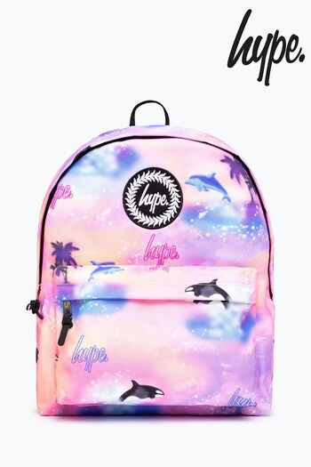 Hype. Pink Sunset Dolphin Backpack (C50971) | £30