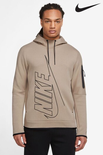 Nike Brown Tech Fleece Pullover Graphic Hoodie (C51031) | £110