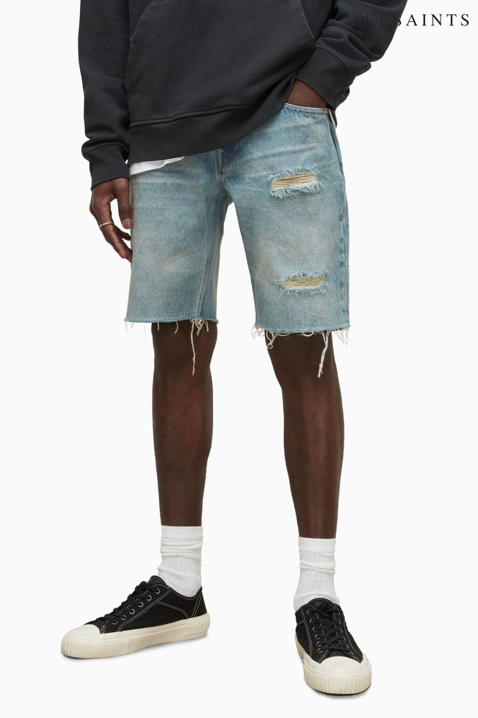 All saints denim shorts new arrivals
