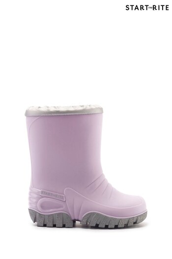Start Rite Baby Purple Mud Buster Fleece Lined Cosy Wellies (C51512) | £28