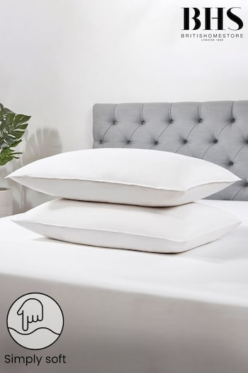 BHS Duck Feather Rich Pair of Pillows (C51552) | £30