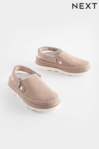 Neutral Beige Borg Lined Clogs (C51598) | £25 - £32