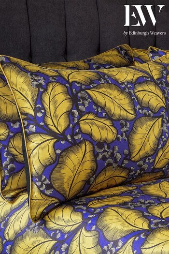 EW by Edinburgh Weavers Set of 2 Ochre Yellow Magali Cascading Leaves 200 Thread Count Pillowcases (C51867) | £18