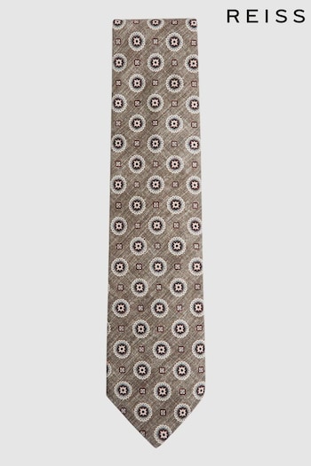 Reiss Grey Pluto Printed Tie (C52024) | £58