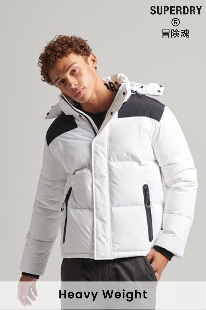 Buy Men s White Superdry Coatsandjackets Online Next UK